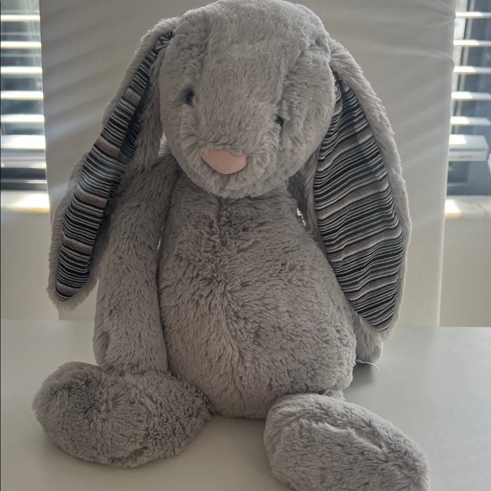 Jellycat Bashful Blake Bunny Large.  Retired in 2019.  BAL2BLA